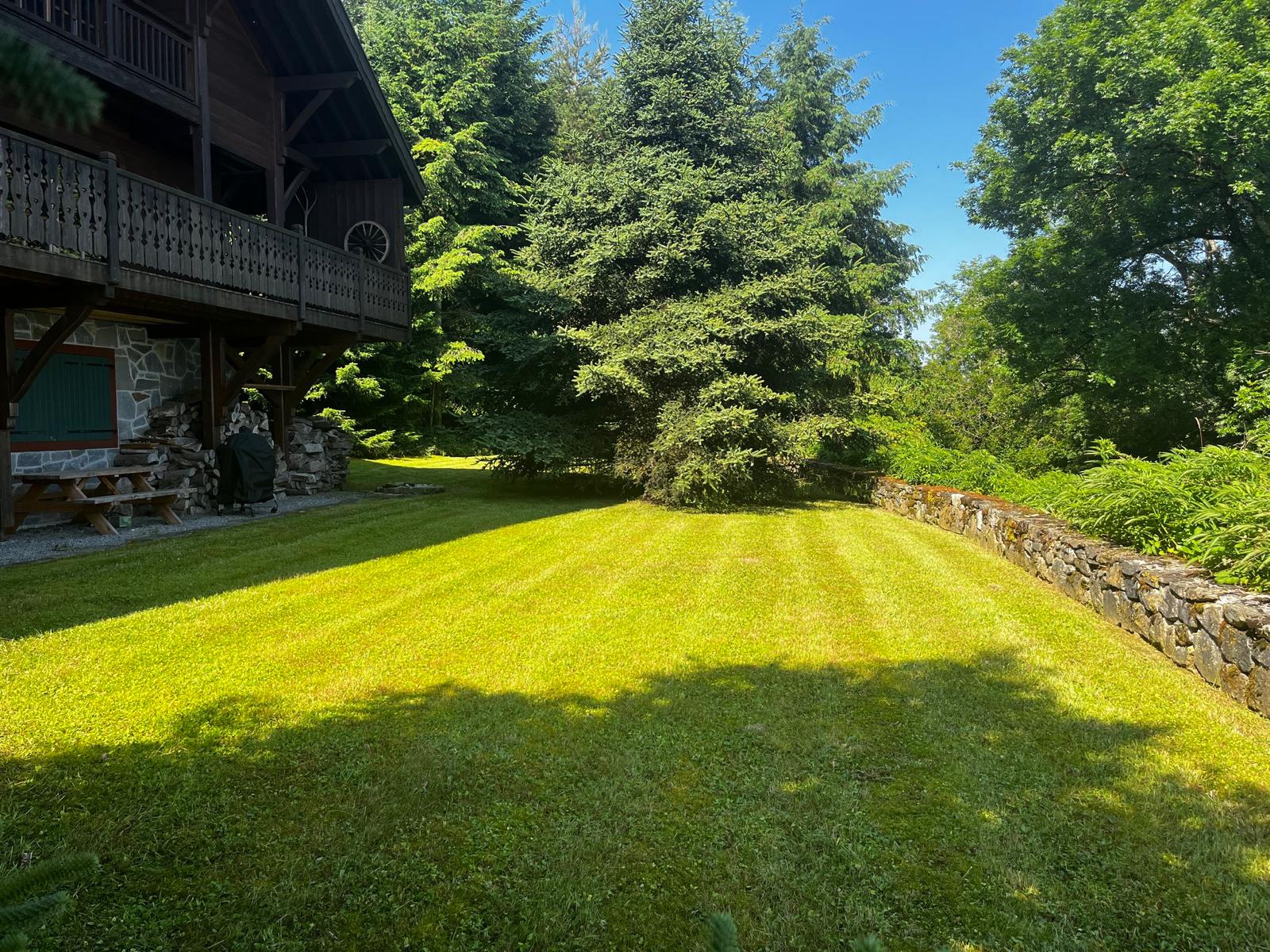 Tonte de pelouse à proximité d'Évian-les-Bains